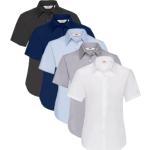 Blå Fruit of the Loom Bæredygtige Kortærmede skjorter i Bomuld med Øko-Tex Størrelse XL til Herrer 