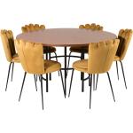 Furniture Fashion - Spisebord Copenhagen med 6 Limhamn stole - Guld