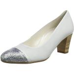 Sølvfarvede Gabor Højhælede sko i Læder med Glitter Med elastik Hælhøjde 5 - 7 cm Størrelse 40.5 til Damer 