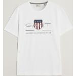 Hvide Gant Shield T-shirts med rund hals i Bomuld med rund udskæring med korte ærmer Størrelse XL til Herrer på udsalg 