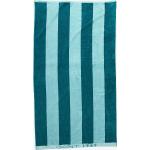 Blå Maritime GANT Home Økologiske Bæredygtige Badehåndklæder i Bomuld 100x180 med Striber på udsalg 