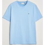 Blå Gant T-shirts med rund hals i Bomuld med rund udskæring med korte ærmer Størrelse XL til Herrer 
