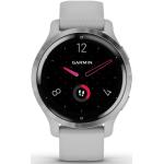 Garmin Venu 2S GPS sølvtone smartwatch med grå silikonerem