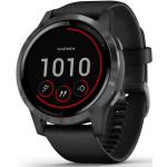 Garmin Vivoactive 4 smartwatch armbåndsur i sort stål med sort silikonerem