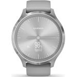 Garmin Vivomove 3 smartwatch armbåndsur i stål med Powdergrå silikonerem