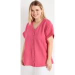 Pinke Bluser med korte ærmer Størrelse XL til Damer på udsalg 