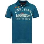 Blå Geographical Norway Polo shirts Størrelse XL til Herrer på udsalg 