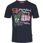 Blå Geographical Norway T-shirts Størrelse XL til Herrer på udsalg 
