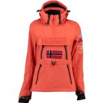 Røde Geographical Norway Softshell jakker i Polyester Størrelse XL med hætte til Damer på udsalg 