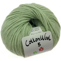 Gepard Garn CottonWool 5 Unicolor 810 Sart Grøn