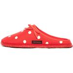 Giesswein Plein - Women's Slippers, Lightweight Cotton Slippers, Flat Slippers, Non-Slip Latex Sole, Comfortable. (Plein) - red, size: 41 EU