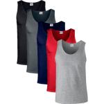Hvide Gildan Bæredygtige T-shirts med rund hals i Jersey med Øko-Tex med rund udskæring Uden ærmer Størrelse XL til Herrer 