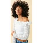 Gina Tricot - One shoulder wire top - off shoulder-top- White - XL - Female