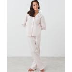 Pinke Gina Tricot Pyjamas i Flonel Størrelse XL med Striber til Damer på udsalg 