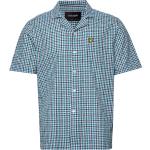 Blå Lyle & Scott Kortærmede skjorter med korte ærmer Størrelse XL 