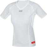 GORE WEAR Damen Kurzarm Essentials Base Layer Windstopper Shirt, Light Grey/White, 38