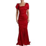 Røde Dolce & Gabbana Festlige kjoler i Silke Størrelse XL med Stretch til Damer på udsalg 