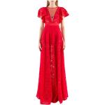 Røde Korte Festlige kjoler med V-udskæring Størrelse XL til Damer på udsalg 