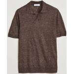 Mørkebrune Gran Sasso Kortærmede polo shirts med korte ærmer Størrelse XL til Herrer 
