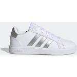 Hvide adidas Court Tennissko i Læder Med snøre Størrelse 30.5 til Børn 