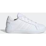Hvide adidas Court Tennissko i Læder Med snøre Størrelse 33 til Børn 