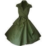 Grønne Klassiske Aftenkjoler i Bomuld med dybe udskæringer Størrelse 3 XL til Damer 