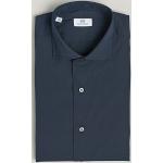Blå Langærmede skjorter i Bomuld Størrelse XL med Stretch til Damer 