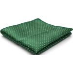 Grønne Lommetørklæder i Bomuld Størrelse XL med Prikker 