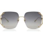 Guldfarvede Gucci Damesolbriller Størrelse XL på udsalg 