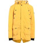 Gule Guess Parka coats i Polyester Størrelse XL med hætte til Herrer 