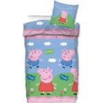 Gurli gris junior sengetøj 100x140 cm - Gurli og gustav gris - 100% bomuld