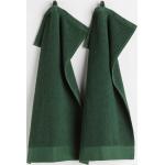 Grønne H&M Gæstehåndklæder i Frotté 30x50 2 stk 
