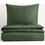 H & M - Enkelt sengesæt i bomuld - Grøn