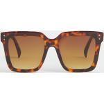 Brune H&M Firkantede solbriller i Plastik Størrelse XL til Damer 