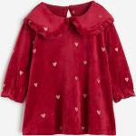 Røde H&M med Flæser Langærmede kjoler i Fløjl med Flæser Størrelse 92 til Piger fra H&M.com med Gratis fragt 
