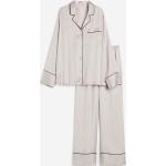 Grå H&M Pyjamas i Satin Størrelse XL til Damer 
