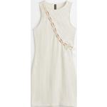 Hvide Korte H&M Aftenkjoler med rund udskæring Uden ærmer Størrelse XL til Damer 