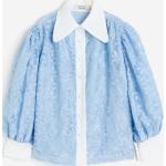 Blå H&M Oversize bluser Størrelse XL med Blomstermønster til Damer 