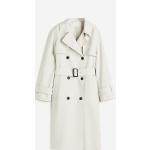 Hvide H&M Trench coats Størrelse XL Foret til Damer 