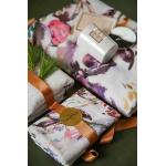 Flerfarvede Håndklæder i Bomuld med Blomstermønster 