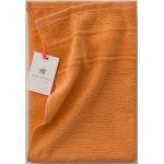 Orange Håndklæder i Frotté 50x70 med Striber 