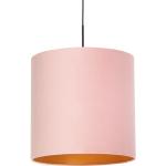 Pinke Qazqa Pendel lamper i Fløjl E27 på udsalg 