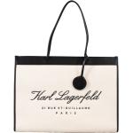 Beige Klassiske Karl Lagerfeld Shoppere i Bomuld til Damer på udsalg 