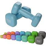 Vinyl Dumbbell Set of 2 Various Weights and Colours to Choose From (Light Blue, 2 x 2.5 kg)