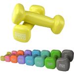 Vinyl Dumbbell Set of 2 Various Weights and Colours to Choose From (Yellow, 2 x 0.5 kg)