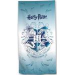 Harry Potter badehåndklæde - Blåt Hogwarts logo - 70x140 cm - 100% Blød bomuld -