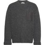 Heavy Rib-Knit Sweater Designers Knitwear Round Necks Black Hope