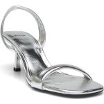 Sølvfarvede Mango Sommer Sandaler med hæl 