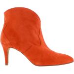 Orange Elegant Læderstøvler i Læder Størrelse 41 til Damer 