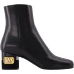 Sorte Elegant Valentino Garavani Læderstøvler i Læder Hælhøjde 5 - 7 cm Størrelse 37 til Damer 